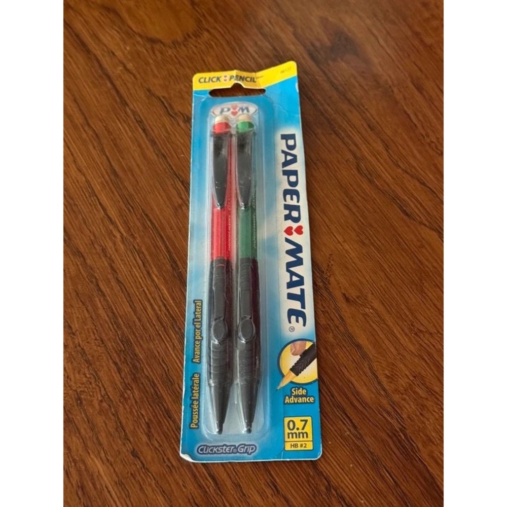 Paper Mate Clickster Grip Mechanical Pencils 0.7mm HB 2 Pack